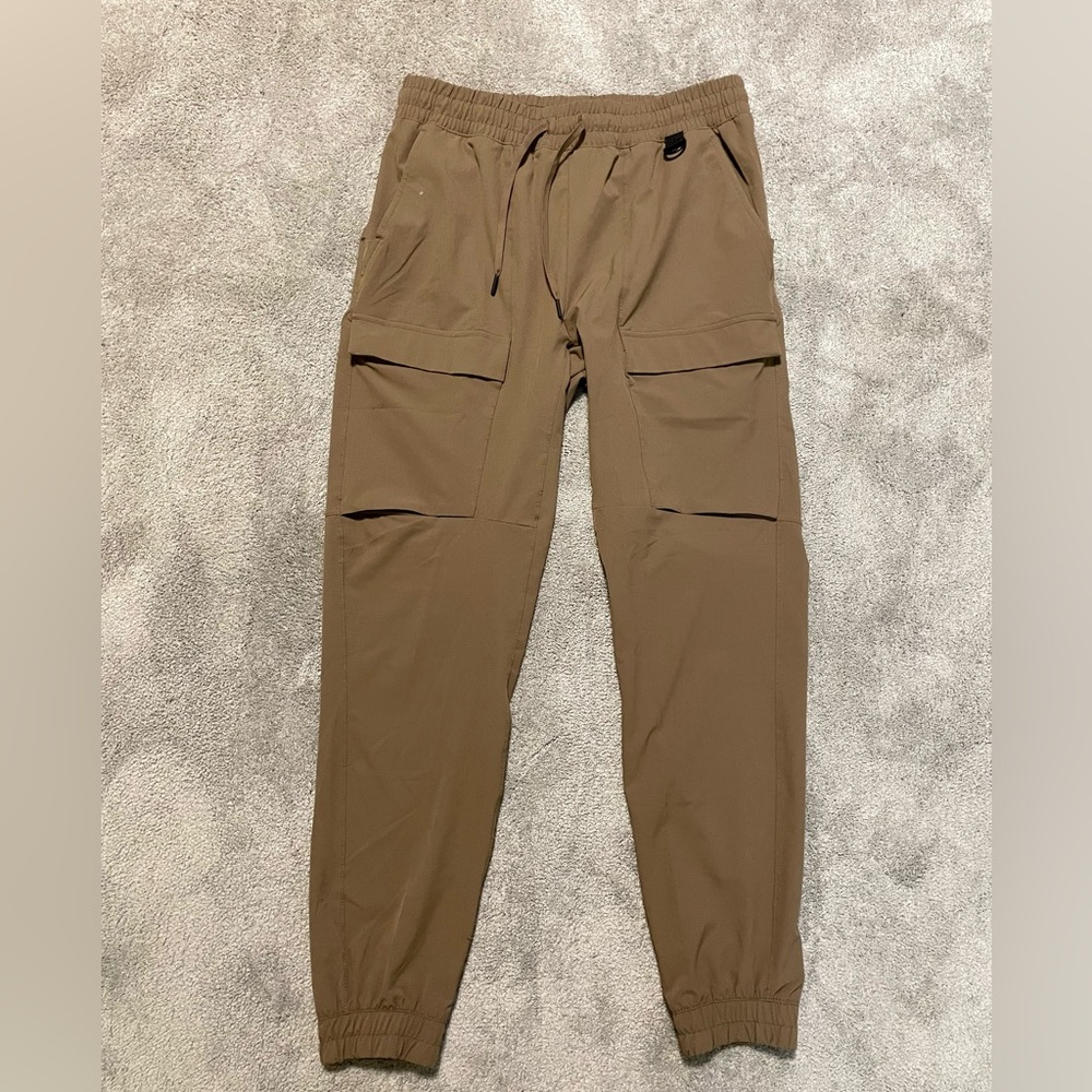 Unipro Jogger Pants Women’s Size Medium Tan Cream Elastic Waist Drawstring
